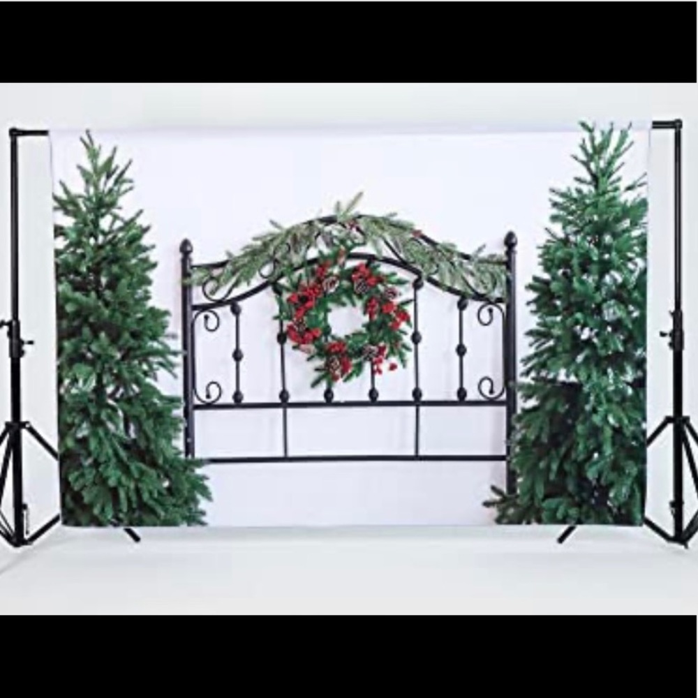 Christmas bed photography backdrop